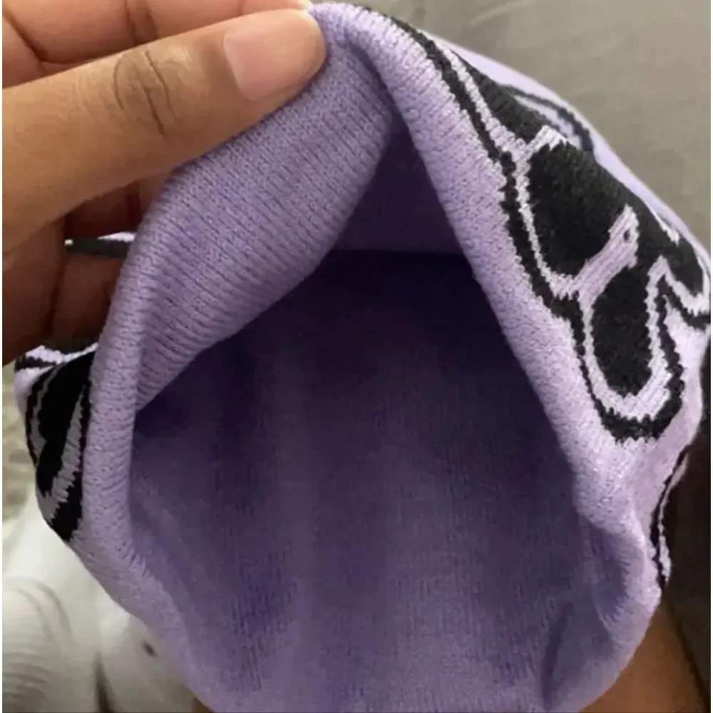 Top Tier Purple Beanie with Red Heart